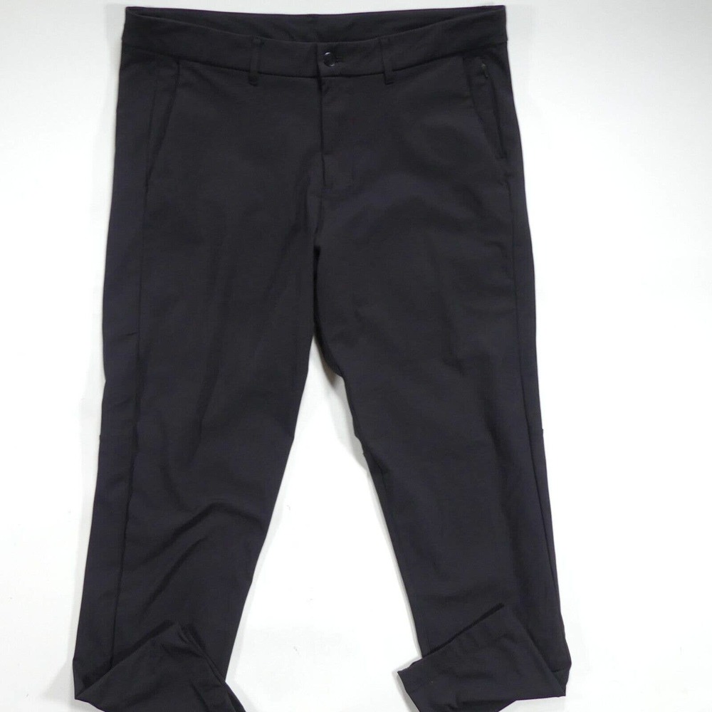Lululemon Comission Pant Classic Mens 36 Black Inseam 29.5 Zip Pocket Flat Front